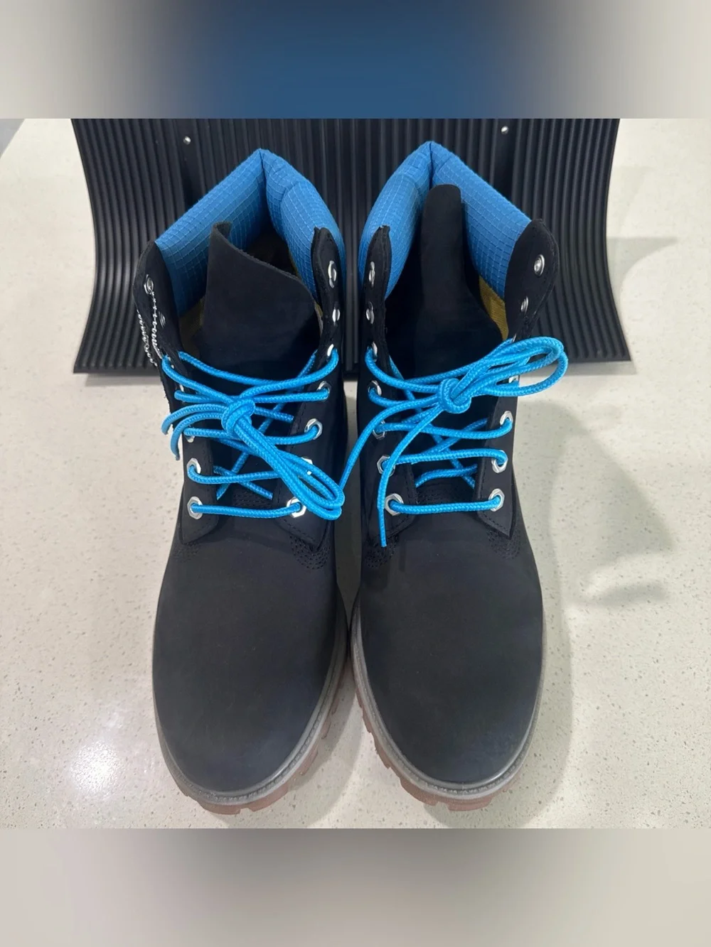 Timberland Men’s 6 Inch Premium Waterproof Boots Black Blue Size 10